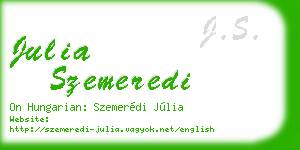 julia szemeredi business card